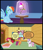 Size: 1270x1486 | Tagged: safe, edit, edited screencap, editor:scootabuser, screencap, apple bloom, rainbow dash, scootaloo, sweetie belle, earth pony, pegasus, pony, unicorn, g4, growing up is hard to do, abuse, behaving like a chicken, clubhouse, clucking, crusaders clubhouse, crying, cutie mark crusaders, female, filly, flower, laughing, mare, rainbow douche, scootabuse, scootachicken, wishing flower