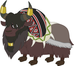 Size: 1920x1710 | Tagged: safe, artist:shadymeadow, oc, oc only, oc:yeth, yak, cloven hooves, male, simple background, solo, transparent background
