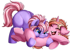 Size: 1280x860 | Tagged: safe, artist:pridark, oc, oc only, pony, blank flank, cute, laughing, raspberry, simple background, tickling, tongue out, transparent background, tummy buzz