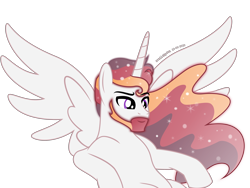 Size: 3024x2268 | Tagged: safe, artist:stellardusk, princess celestia, alicorn, pony, g4, beard, cropped, facial hair, high res, invisible seat, male, prince solaris, rule 63, simple background, solo, spread wings, stallion, transparent background, wings