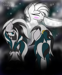 Size: 1776x2160 | Tagged: safe, artist:fusion sparkle, oc, oc only, oc:zefia, ghost, ghost pony, zebra, blushing, boop, cute, darkness, dream, gold rings, jewelry, new style, reflection, sad