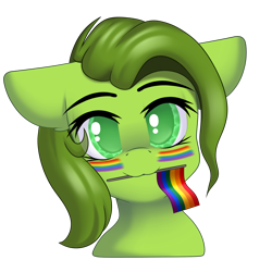 Size: 3000x3000 | Tagged: safe, artist:xcinnamon-twistx, part of a set, oc, oc only, pony, commission, flag, high res, lgbt, looking at you, pride, pride ponies, rainbow, rainbow flag, simple background, solo, transparent background, ych result