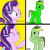 Size: 1280x1280 | Tagged: safe, alternate version, artist:didgereethebrony, starlight glimmer, oc, oc:didgeree, pegasus, pony, unicorn, g4, alternate design, simple background, transparent background