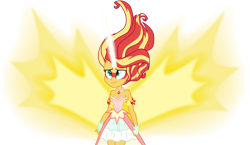 Size: 1024x593 | Tagged: safe, artist:emeraldblast63, sunset shimmer, equestria girls, g4, daydream shimmer, female, simple background, smiling, solo, transparent background