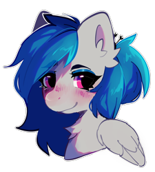 Size: 3398x3773 | Tagged: safe, artist:xrussette, oc, oc only, oc:spooky glare, pegasus, pony, bust, female, high res, mare, portrait, simple background, solo, transparent background