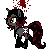 Size: 50x50 | Tagged: safe, artist:suffocatednoise, oc, oc only, pony, unicorn, animated, blood, gif, horn, necktie, pixel art, simple background, solo, transparent background, unicorn oc, walking