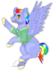 Size: 768x1024 | Tagged: safe, artist:delfinaluther, bow hothoof, pegasus, pony, g4, male, stallion