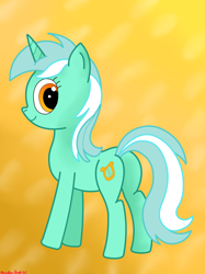 Size: 3016x4032 | Tagged: safe, artist:rainbowšpekgs, lyra heartstrings, pony, unicorn, g4, background pony, butt, female, looking at you, plot, rear view, simple background, smiling, solo, standing