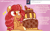 Size: 1150x712 | Tagged: safe, artist:esmeia, oc, oc only, oc:cinnamon crisp, earth pony, pony, ask, cake, earth pony oc, female, food, mare, open mouth, solo, tumblr