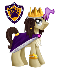 Size: 2150x2600 | Tagged: safe, artist:xbeautifuldreamerx, oc, oc only, pony, unicorn, crown, glowing horn, high res, horn, jewelry, magic, male, paw prints, regalia, simple background, solo, stallion, transparent background, unicorn oc