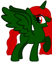 Size: 381x459 | Tagged: safe, artist:rosienature123, oc, oc only, oc:black forest, alicorn, pony, alicorn oc, horn, solo, wings