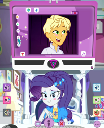 Size: 1024x1252 | Tagged: safe, artist:3d4d, edit, edited screencap, screencap, ragamuffin (g4), rarity, equestria girls, festival looks, g4, my little pony equestria girls: better together, blushing, female, male, rarimuffin, shipping, shipping domino, straight