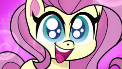 Size: 1920x1080 | Tagged: safe, screencap, fluttershy, pegasus, pony, cute-pocalypse meow, g4.5, my little pony: pony life, cute, female, happy, open mouth, smiling, solo