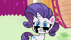 Size: 1920x1080 | Tagged: safe, screencap, rarity, pony, unicorn, bad thing no. 3, g4.5, my little pony: pony life, crying, makeup, running makeup
