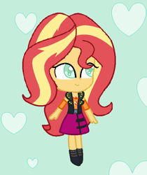 Size: 548x652 | Tagged: safe, artist:pink flame, sunset shimmer, equestria girls, g4, female, solo
