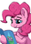 Size: 748x1080 | Tagged: safe, artist:anonymous, gummy, pinkie pie, earth pony, pony, g4, 4chan, chuckle, drawthread, female, hoof hold, magazine, mare, meme, ponified, ponified meme, reaction image, sensible chuckle, simple background, smiling, solo, white background