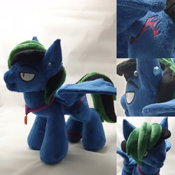 Size: 1564x1564 | Tagged: safe, artist:difis, oc, oc only, oc:ender, pegasus, pony, craft, gem, irl, jewelry, necklace, photo, plushie, toy