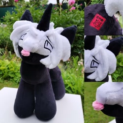 Size: 1564x1564 | Tagged: safe, artist:difis, oc, oc:s.leech, pony, unicorn, craft, handmade, irl, photo, plushie, solo, tongue out