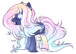 Size: 2887x2077 | Tagged: safe, artist:mint-light, oc, oc only, pegasus, pony, clothes, heterochromia, high res, hoof fluff, looking down, open mouth, pegasus oc, simple background, socks, solo, transparent background, wings