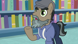 Size: 1920x1080 | Tagged: safe, screencap, doctor caballeron, earth pony, pony, daring doubt, g4, facial hair, groom q.q. martingale, male, solo, stallion