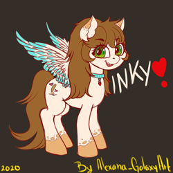 Size: 5500x5500 | Tagged: safe, artist:alejandraarelycc, artist:tonystorm12, oc, oc only, oc:inky stylus, pegasus, pony, absurd resolution, beautiful, cute, fanfic art, female, looking at you, pegasus oc, simple background, solo, wings