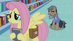 Size: 1920x1080 | Tagged: safe, screencap, doctor caballeron, fluttershy, earth pony, pegasus, pony, daring doubt, g4, female, groom q.q. martingale, male, mare, stallion