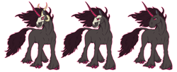 Size: 2274x930 | Tagged: safe, alternate version, artist:idclop, fhtng th§ ¿nsp§kbl, classical unicorn, pony, unicorn, them's fightin' herds, cloven hooves, colored hooves, colored horn, community related, fred, horn, leonine tail, male, simple background, species swap, stallion, transparent background, unshorn fetlocks