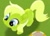 Size: 299x213 | Tagged: safe, screencap, lime essence, earth pony, pony, g4, rainbow roadtrip, background pony, cropped, dot cutie mark, female, green pony, happy, high angle, mare, overhead view, solo, walking