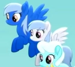 Size: 310x278 | Tagged: safe, screencap, cloud cover, periwinkle breeze, pegasus, pony, g4, my little pony: rainbow roadtrip, background pony, cropped, flying, living in color