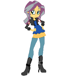 Size: 300x311 | Tagged: safe, artist:brass beau, oc, oc only, equestria girls, g4, 1000 hours in paint.net, base used, implied shipping, offspring, parent:flash sentry, parent:sunset shimmer, parents:flashimmer, simple background, solo, transparent background
