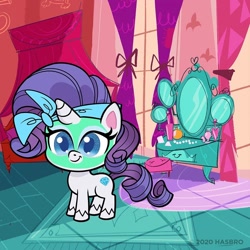 Size: 1080x1080 | Tagged: safe, part of a set, rarity, pony, unicorn, g4.5, my little pony: pony life, official, face mask, female, mare, mirror, mud mask, solo