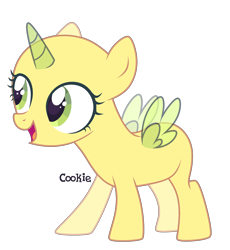 Size: 2012x2183 | Tagged: safe, artist:mint-light, oc, oc only, alicorn, pony, g4, alicorn oc, base, eyelashes, female, filly, foal, high res, horn, open mouth, simple background, solo, transparent background, transparent horn, transparent wings, wings