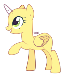 Size: 1859x2144 | Tagged: safe, artist:mint-light, oc, oc only, alicorn, pony, g4, alicorn oc, base, eyelashes, female, horn, mare, raised hoof, simple background, solo, transparent background, transparent horn, transparent wings, wings