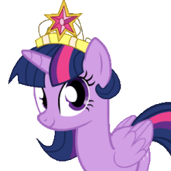 Size: 300x300 | Tagged: safe, artist:skele-sans, twilight sparkle, alicorn, pony, g4, animated, big crown thingy, crown, cute, element of magic, female, folded wings, jewelry, mare, one eye closed, open mouth, regalia, simple background, solo, transparent background, twiabetes, twilight sparkle (alicorn), wings, wink