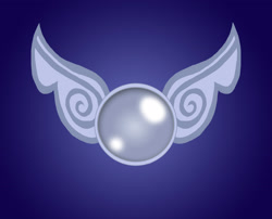 Size: 2687x2171 | Tagged: safe, artist:gogglesparks, derpy hooves, g4, blue background, cutie mark, element of harmony, element of sincerity, high res, item, jewelry, lunar element of harmony, mystery of the evershy, necklace, royal blue background, simple background