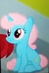 Size: 1281x1886 | Tagged: safe, screencap, sugar flower, pony, unicorn, g4, the washouts (episode), background pony, cropped, female, happy, mare, op i can't see shit, sitting