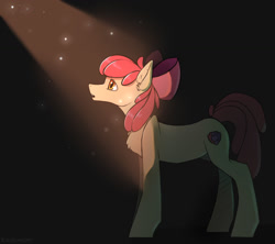 Size: 1461x1296 | Tagged: safe, artist:kirasunnight, apple bloom, pony, g4, adorabloom, cute, dust motes, female, filly, foal, looking at something, shadow, solo, sunlight