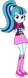 Size: 1302x3599 | Tagged: safe, artist:sketchmcreations, sonata dusk, equestria girls, g4, arm behind back, clothes, commission, cute, female, full body, gem, hand behind back, hands behind back, kneesocks, mary janes, miniskirt, png, ponytail, shoes, simple background, siren gem, skirt, smiling, socks, solo, sonatabetes, standing, transparent background, vector