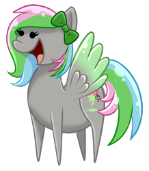 Size: 943x1082 | Tagged: safe, artist:xbeautifuldreamerx, oc, oc only, oc:bow serenade, pegasus, pony, chibi, female, mare, simple background, solo, transparent background