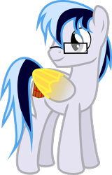 Size: 1957x3065 | Tagged: safe, artist:nero-narmeril, oc, oc only, oc:stardust mach, pony, glasses, male, simple background, solo, stallion, transparent background, two toned wings, wings