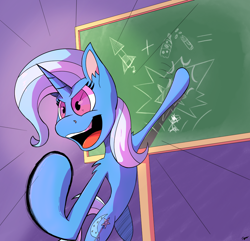 Size: 1788x1724 | Tagged: safe, artist:tigerett, trixie, pony, unicorn, g4, chalkboard, female, formula, open mouth, rocket, solo, trixie's rocket