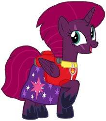 Size: 879x1004 | Tagged: safe, artist:徐詩珮, fizzlepop berrytwist, tempest shadow, alicorn, pony, series:sprglitemplight diary, series:sprglitemplight life jacket days, series:springshadowdrops diary, series:springshadowdrops life jacket days, g4, alicornified, alternate universe, base used, clothes, cute, marshall (paw patrol), paw patrol, race swap, simple background, tempesticorn, transparent background