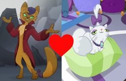 Size: 1022x654 | Tagged: safe, edit, edited screencap, screencap, capper dapperpaws, opalescence, abyssinian, cat, anthro, camping must-haves, equestria girls, g4, my little pony equestria girls: better together, my little pony: the movie, chest fluff, cropped, female, male, op is a slowpoke, opalcapper, pillow, shipping, shipping domino, straight