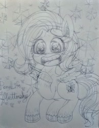 Size: 1958x2526 | Tagged: safe, fluttershy, pegasus, pony, g4.5, my little pony: pony life, cute, female, photo, shyabetes, solo, traditional art