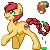 Size: 50x50 | Tagged: safe, artist:pearlie-pie, oc, oc only, earth pony, pony, animated, braided tail, earth pony oc, gif, paint, palette, pixel art, raised hoof, simple background, solo, transparent background