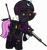 Size: 6000x6385 | Tagged: safe, alternate version, artist:n0kkun, sunny flare, pony, unicorn, g4, ar-57, armor, assault rifle, auto-9, bag, bandage, belt, boots, c4, clothes, cobra assault cannon, commission, equestria girls ponified, female, gloves, goggles, gun, handgun, headset, helmet, knee pads, knife, mare, mask, mercenary, night vision goggles, pants, pistol, ponified, radio, raised hoof, rifle, robocop, saddle bag, shoes, simple background, solo, transparent background, watch, weapon, wristwatch