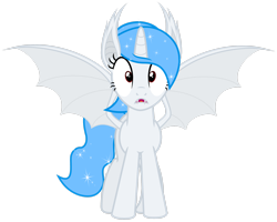 Size: 2738x2190 | Tagged: safe, artist:magister39, oc, oc only, oc:white flare, alicorn, bat pony, pony, alicorn oc, bat pony oc, bat wings, high res, horn, simple background, solo, transparent background, wings