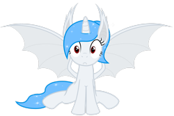 Size: 3000x2000 | Tagged: safe, artist:magister39, oc, oc only, oc:white flare, alicorn, bat pony, pony, alicorn oc, bat pony oc, bat wings, high res, horn, simple background, solo, transparent background, wings