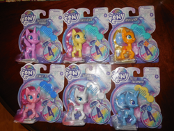 Size: 1280x960 | Tagged: safe, applejack, fluttershy, pinkie pie, potion nova, trixie, twilight sparkle, alicorn, earth pony, pegasus, pony, g4.5, my little pony: pony life, box, brush, doll, female, hairbrush, irl, my little pony logo, photo, toy, twilight sparkle (alicorn)