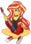 Size: 1024x1463 | Tagged: safe, artist:emeraldblast63, artist:racoonsan, edit, sunset shimmer, equestria girls, g4, converse, female, guitar, musical instrument, shoes, simple background, solo, trace, transparent background